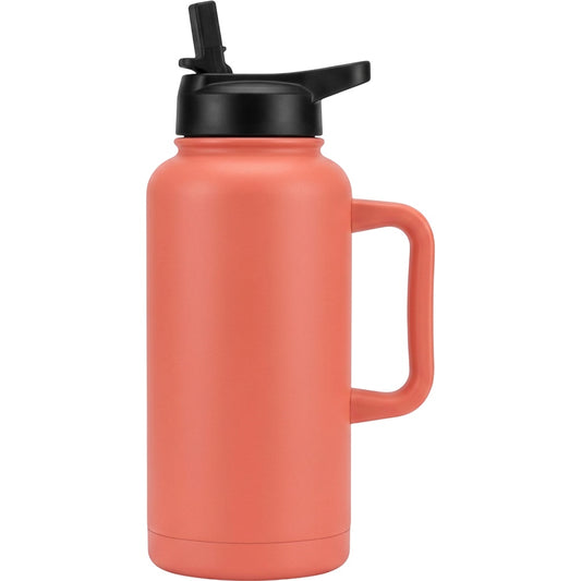 Ygbvf Handled Insulated Sports Jug with Straw Lid 40 oz Coral - Product view