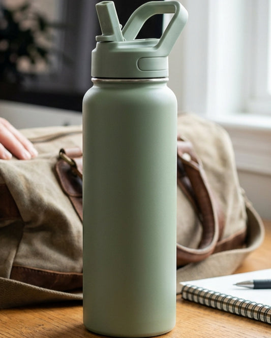 Ygbvf Straw Lid Insulated Bottle Sage 24 oz