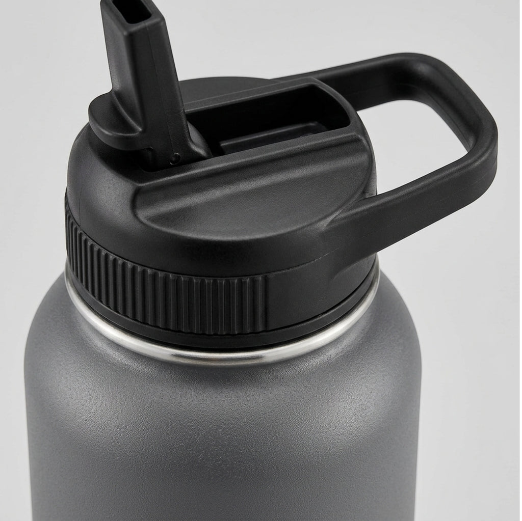 Ygbvf Straw Lid Insulated Sport Bottle Graphite 32 oz