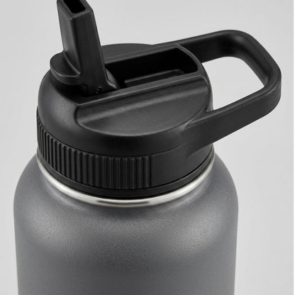 Ygbvf Straw Lid Insulated Sport Bottle Graphite 32 oz