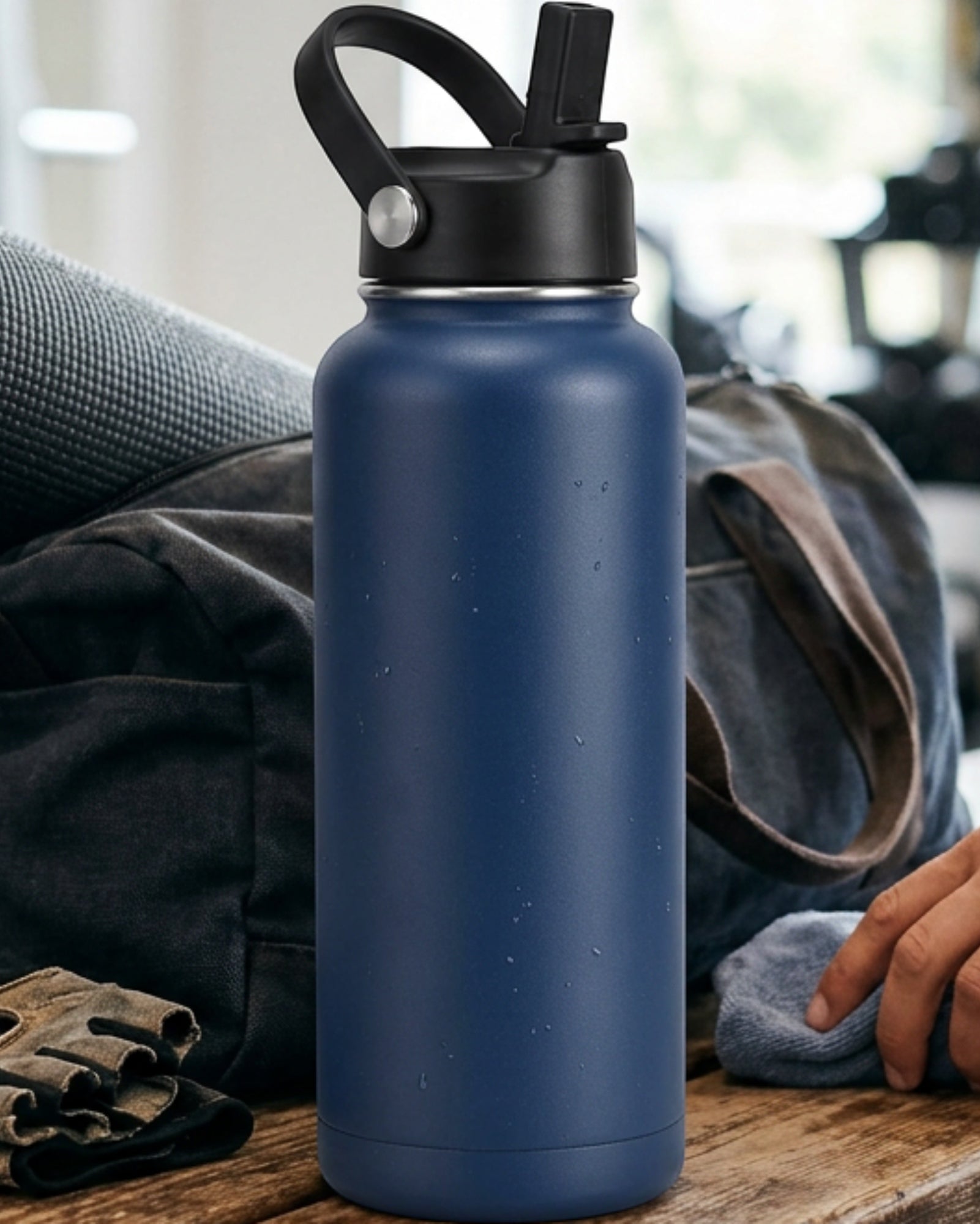 Ygbvf Wide Mouth Sport Bottle Navy 40 oz